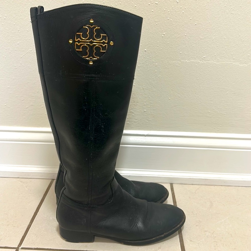 Tory Burch tall black boots